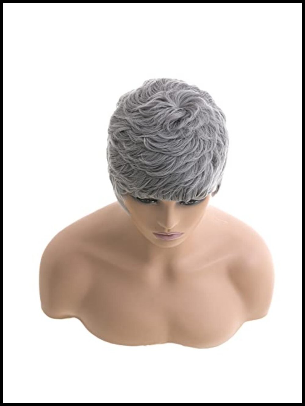 Short Grey Pixie Cut Wig for Black Women Synthetic Layered Natural Look Daily - Picture 4 of 5